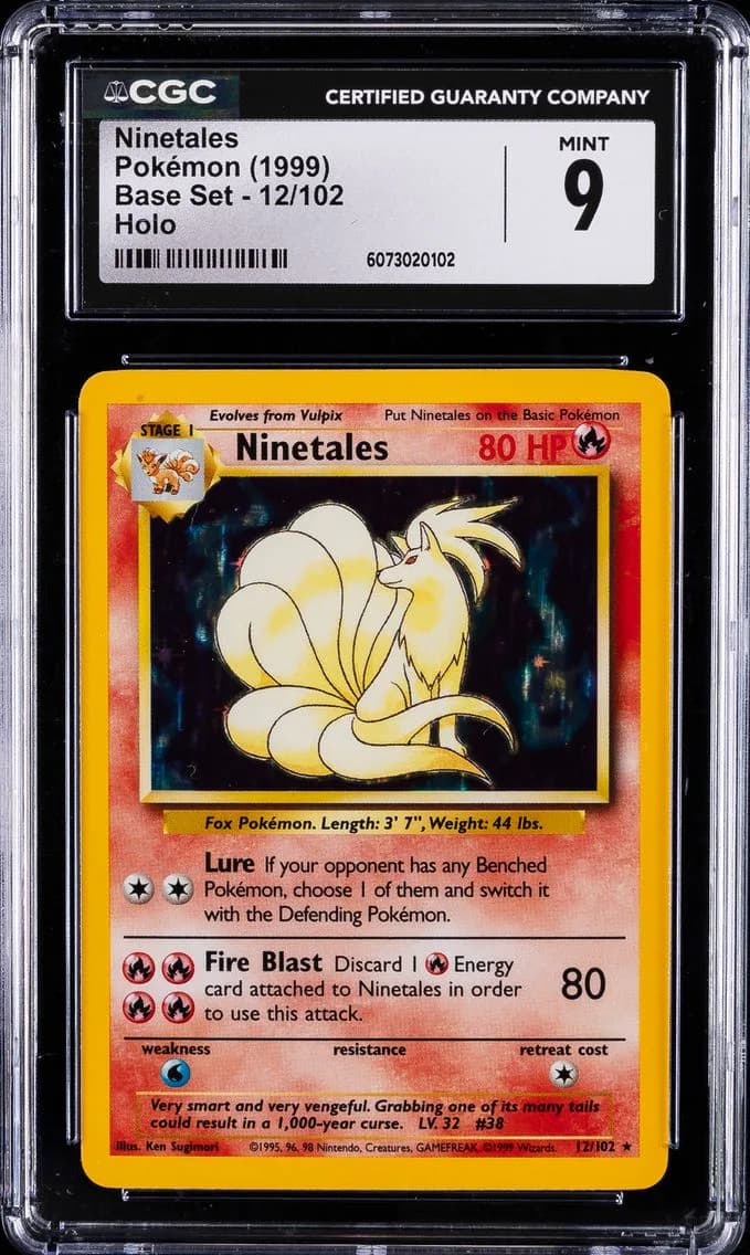 Ninetales-Holo, Base Set - Unlimited, CGC 9