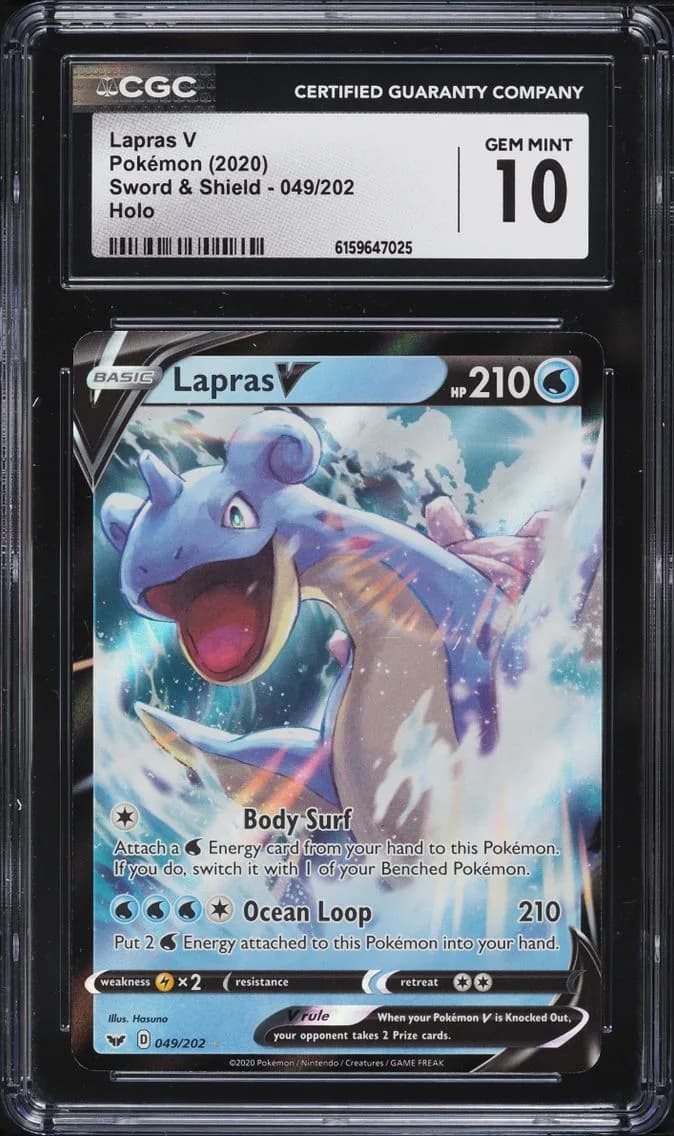 Lapras V, Sword & Shield, CGC 10