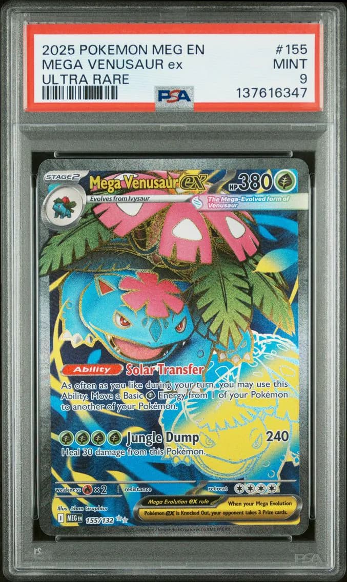 Mega Venusaur EX, Mega Evolution, PSA 9