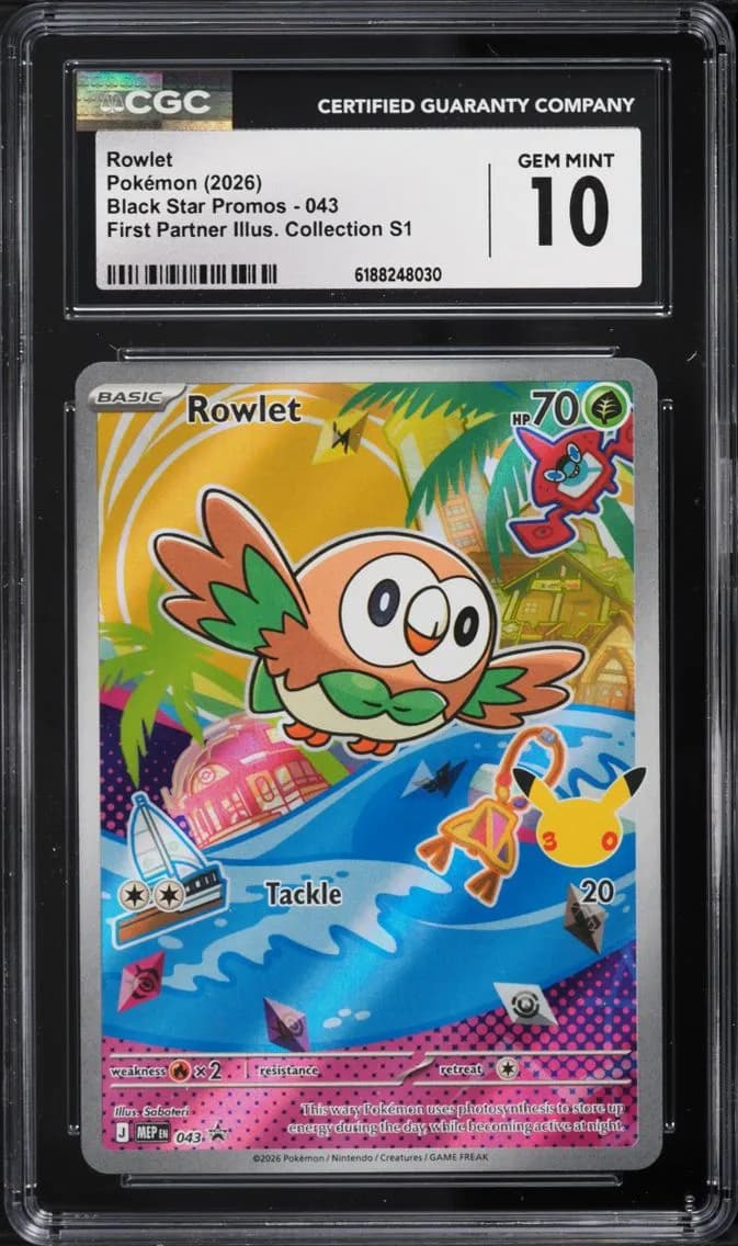Rowlet, Black Star Promos - Mega Evolution MEP EN, CGC 10