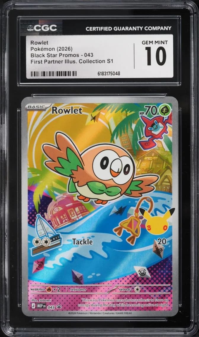 Rowlet, Black Star Promos - Mega Evolution MEP EN, CGC 10