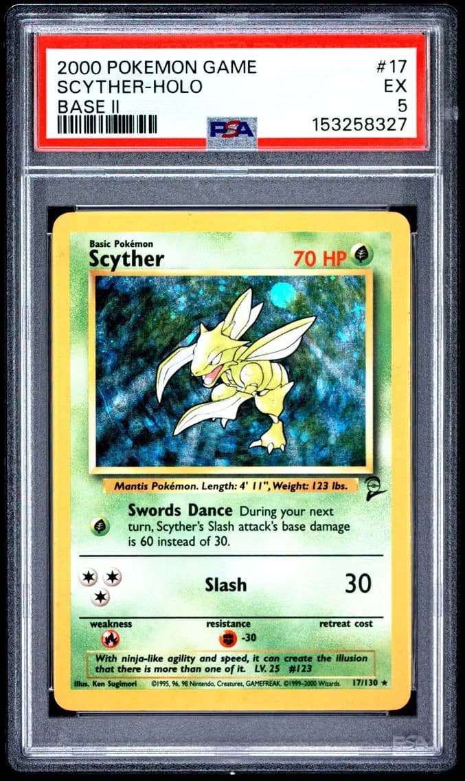 Scyther-Holo, Game Base II, PSA 5