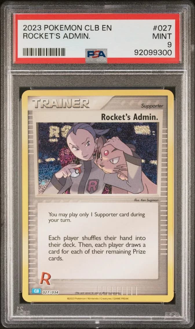Rocket's Admin., Clb-Trading Card Game Classic Blastoise & Suicune EX Deck, PSA 9