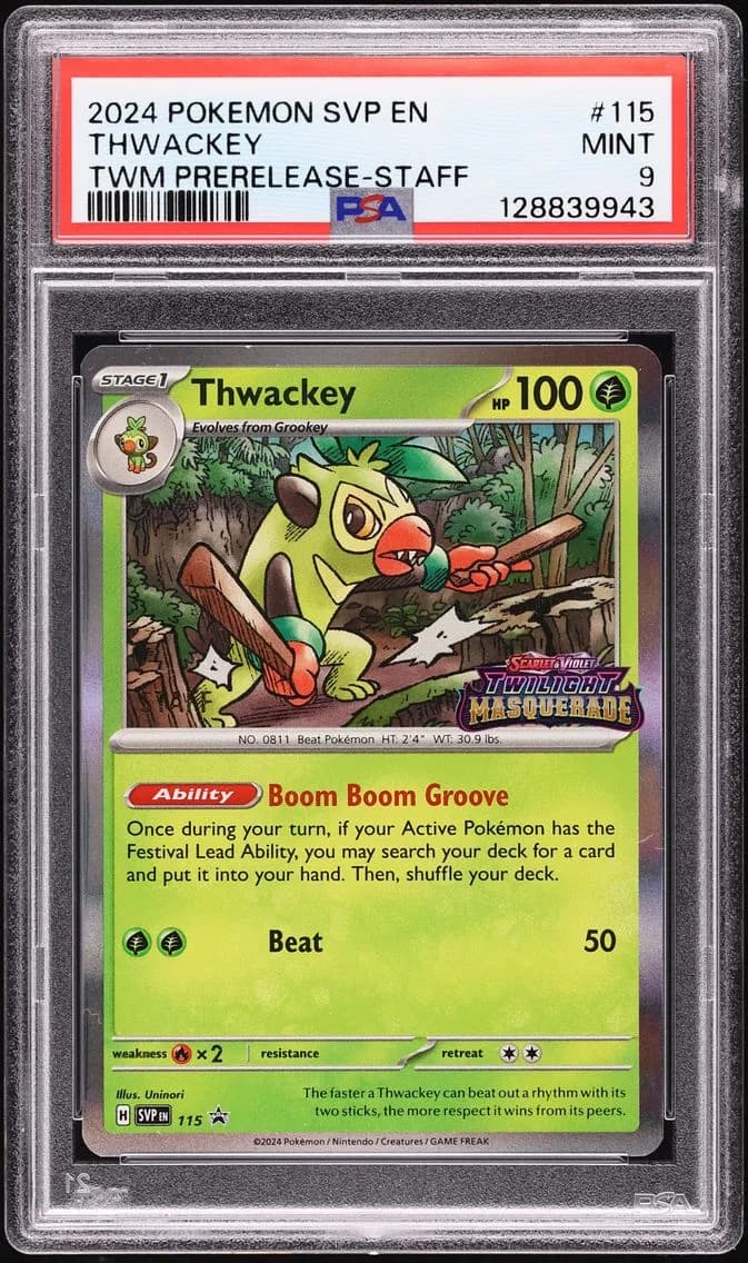 Thwackey, SV Black Star Promo, PSA 9
