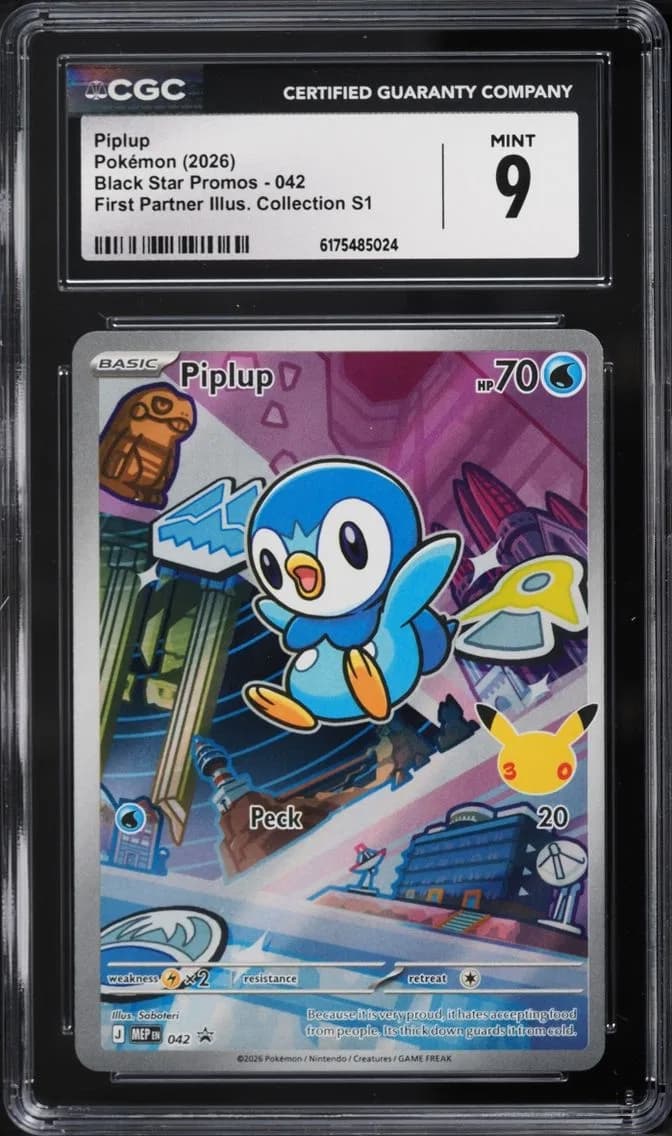 Piplup, Black Star Promos - Mega Evolution MEP EN, CGC 9