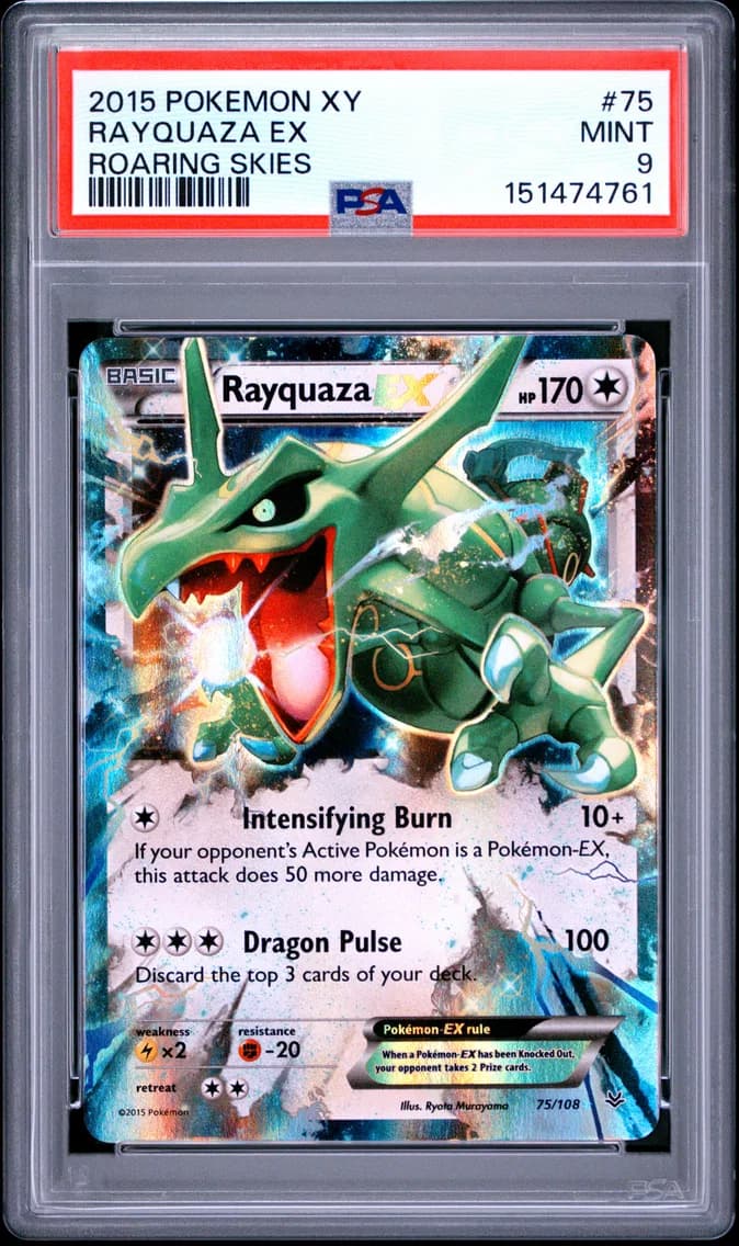 Rayquaza EX, XY Roaring Skies, PSA 9