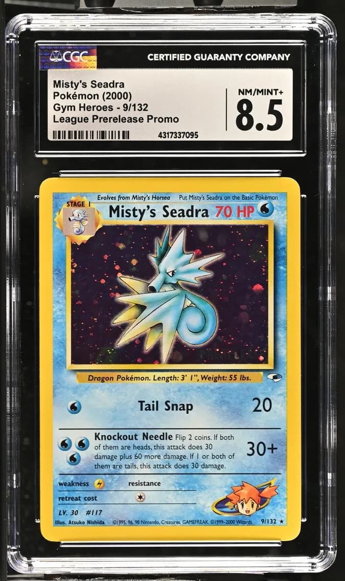 Misty's Seadra, Gym Heroes - Unlimited, CGC 8.5