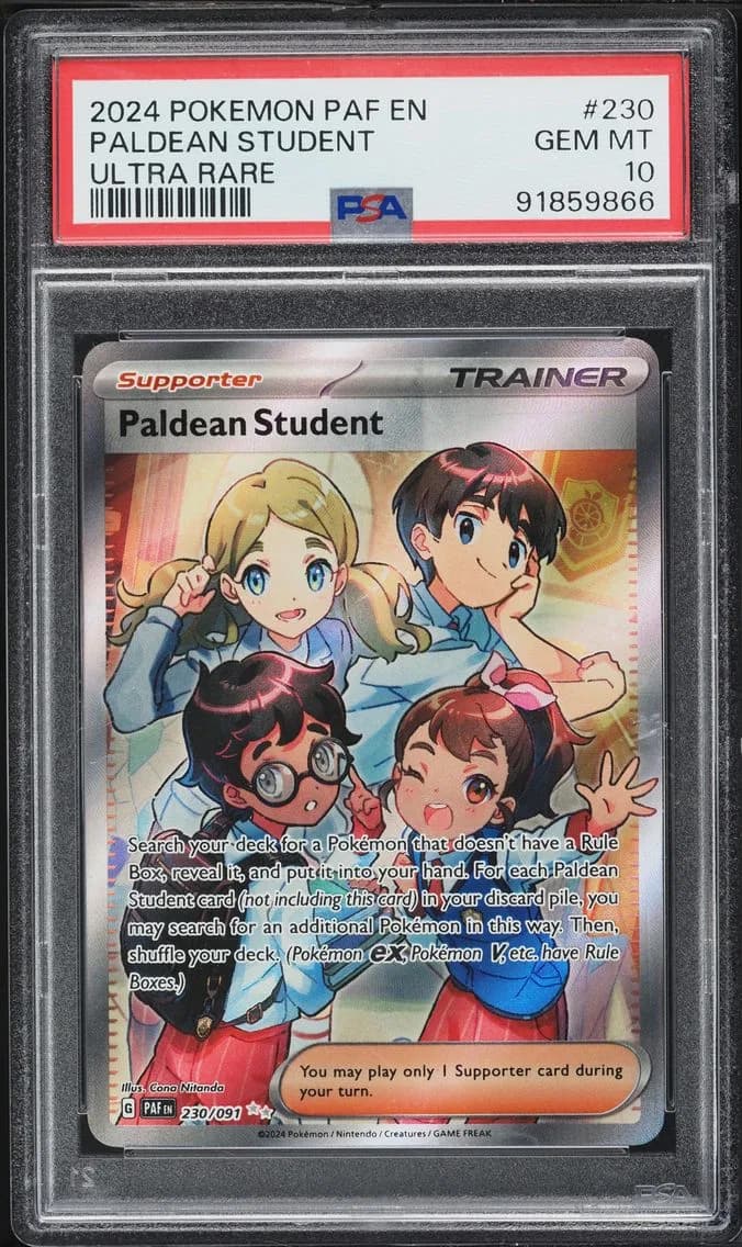Paldean Student, Paldean Fates, PSA 10