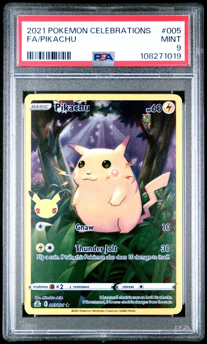 Pikachu, Celebrations, PSA 9
