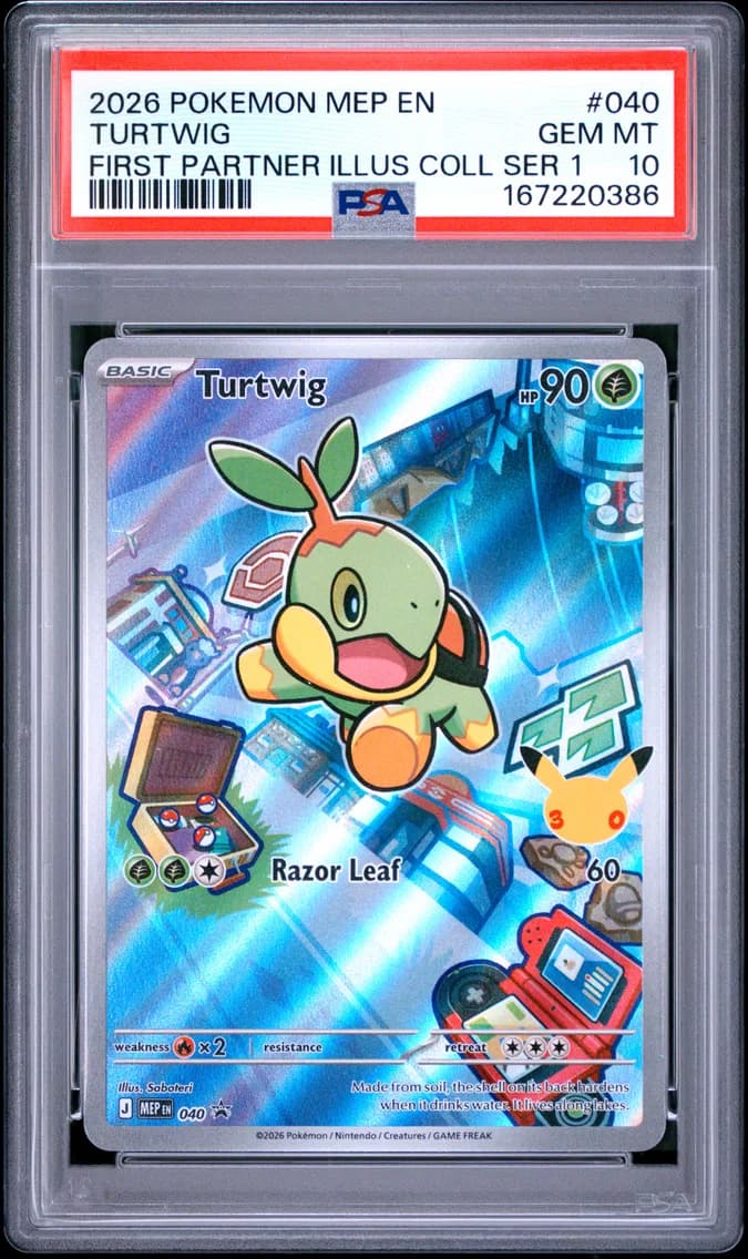 Turtwig, Me Black Star Promo, PSA 10