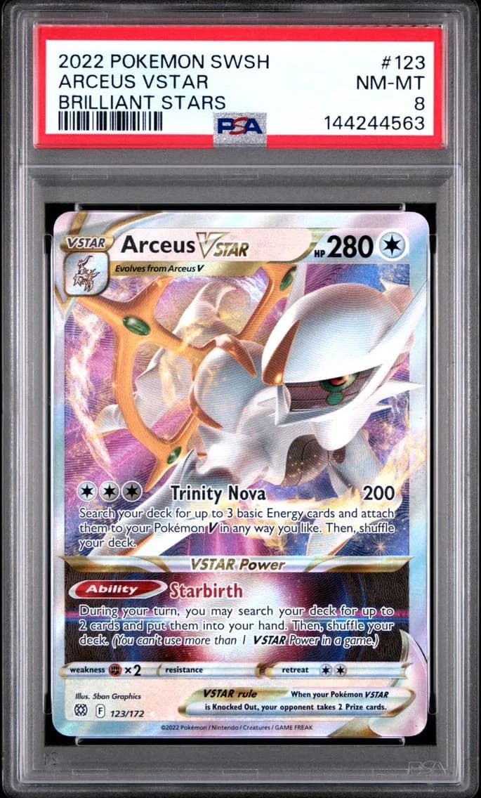 Arceus VSTAR, Sword & Shield Brilliant Stars, PSA 8