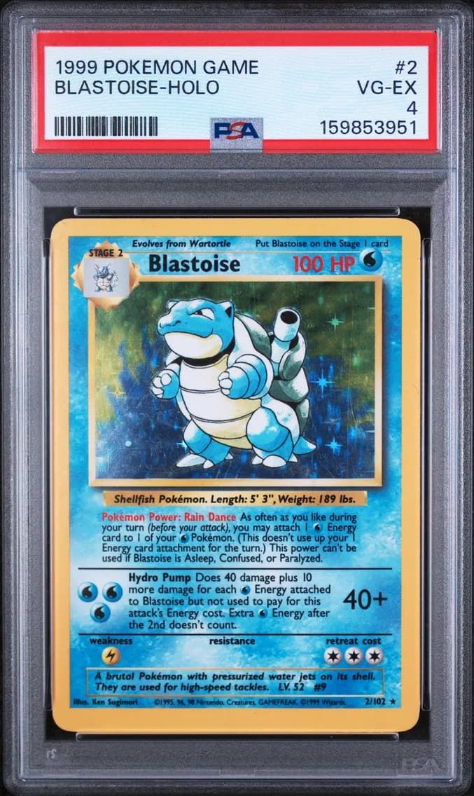Blastoise-Holo, Game, PSA 4
