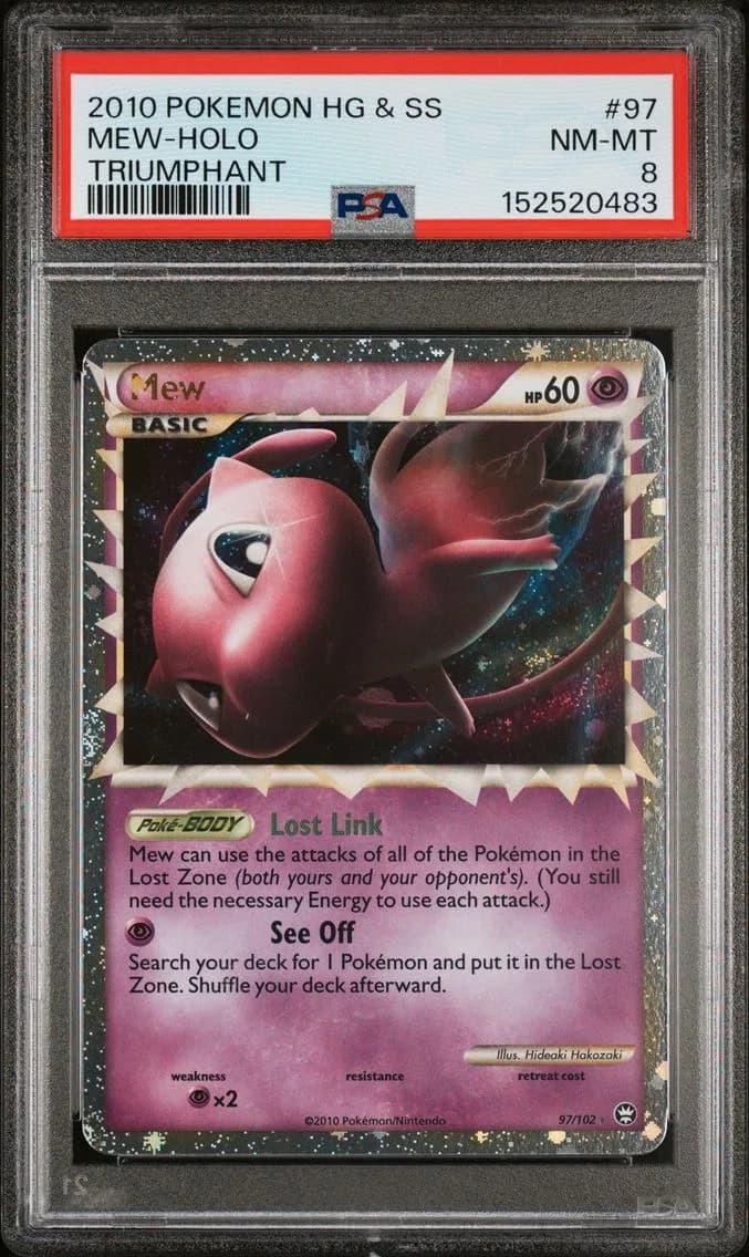 Mew-Holo, Heartgold & Soulsilver Triumphant, PSA 8