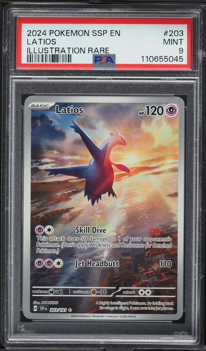 Latios, Surging Sparks, PSA 9