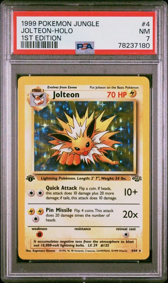 Jolteon-Holo 1st Edition, Jungle, PSA 7