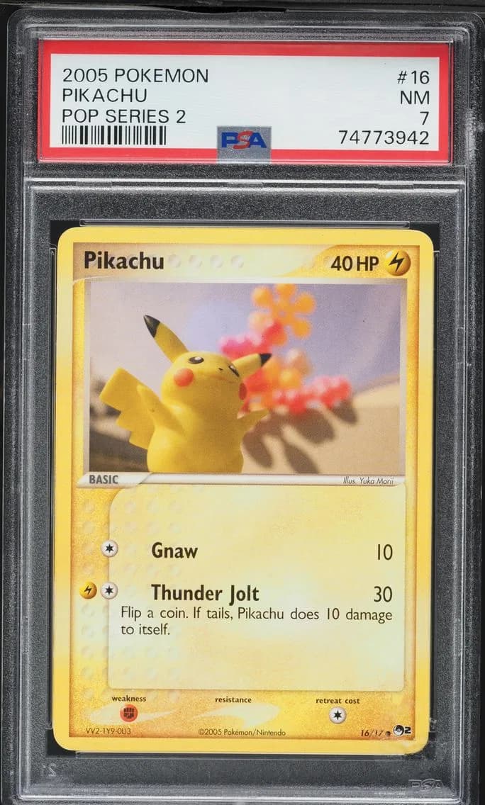 Pikachu, Pop Series 2, PSA 7