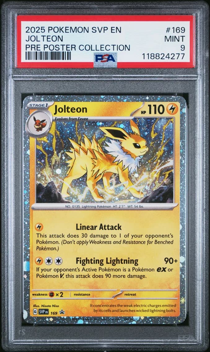 Jolteon, SV Black Star Promo, PSA 9
