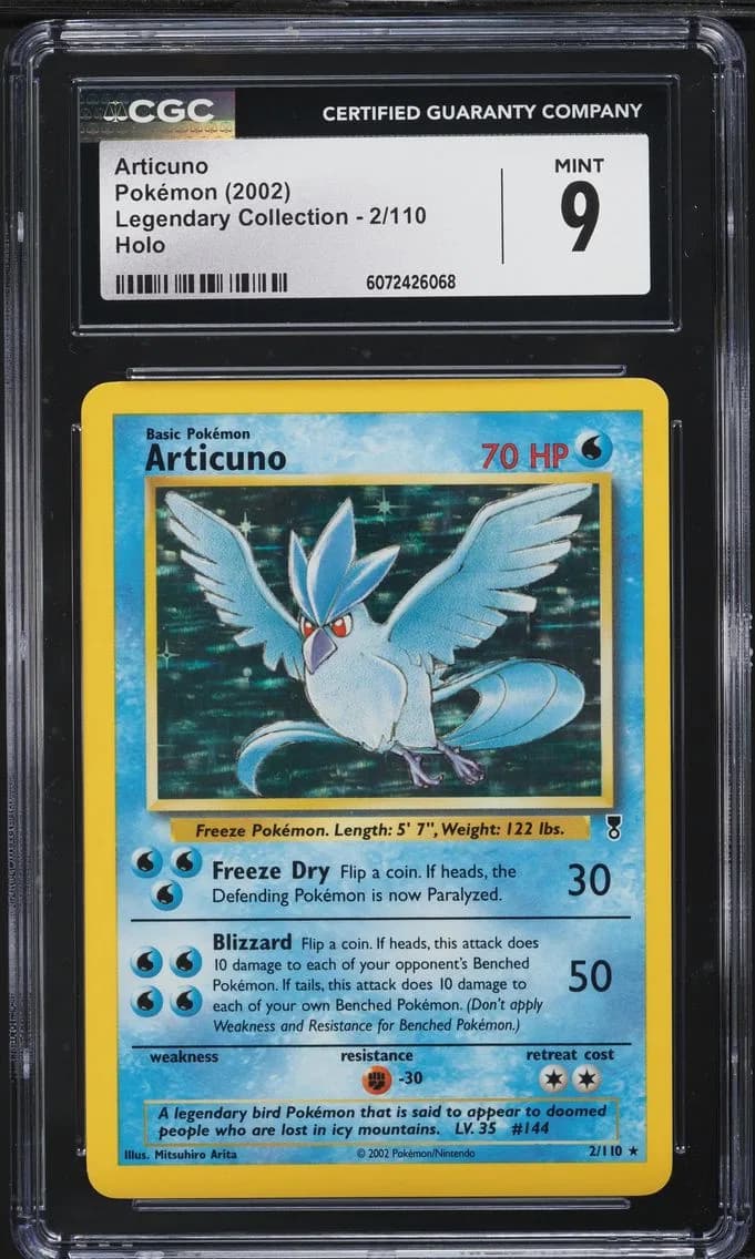 Articuno-Holo, Legendary Collection, CGC 9