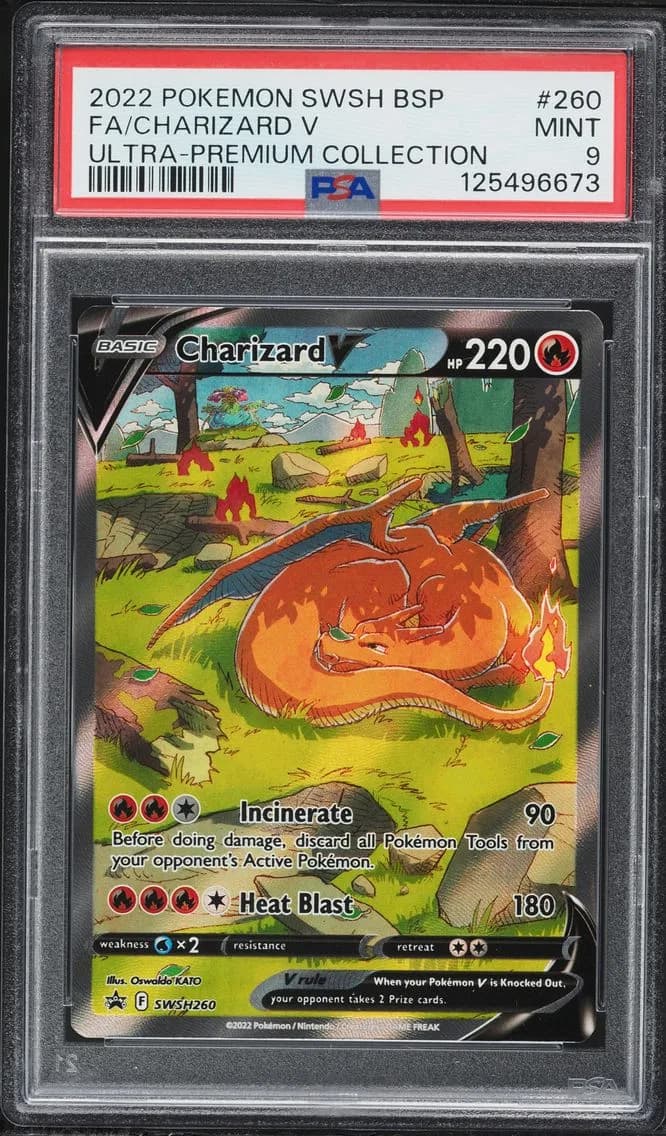 Charizard V, Swsh Black Star Promo, PSA 9