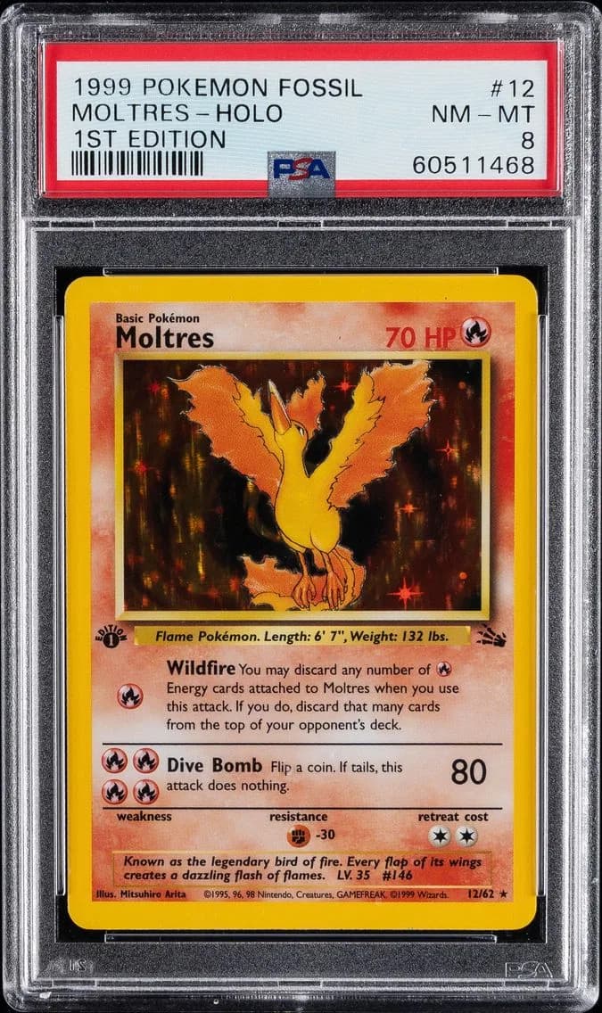 Moltres-Holo, Fossil, PSA 8
