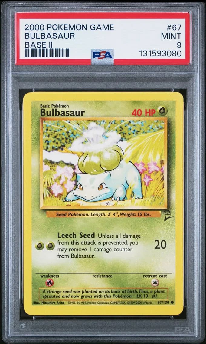 Bulbasaur, Game Base II, PSA 9