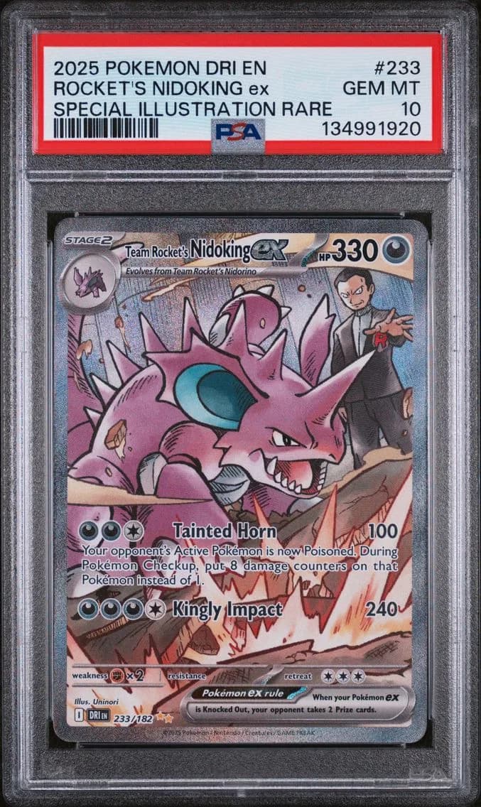 Team Rocket's Nidoking EX, Destined Rivals, PSA 10