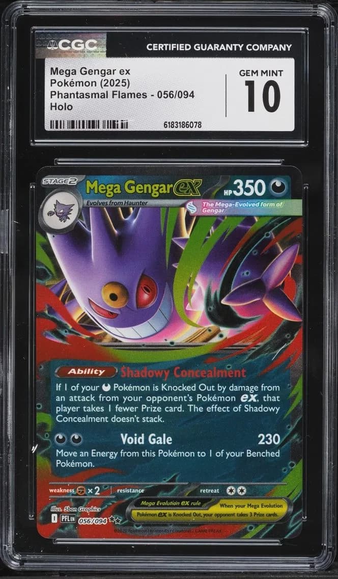 Mega Gengar EX, Phantasmal Flames, CGC 10