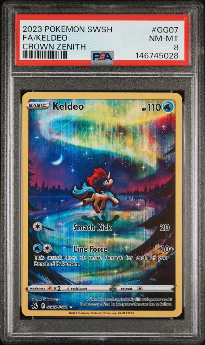 Keldeo, Sword and Shield Crown Zenith, PSA 8