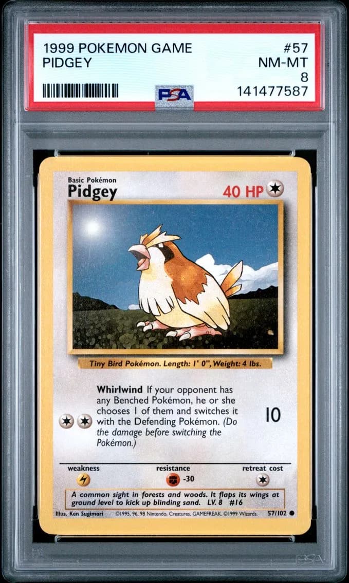 Pidgey, Game, PSA 8
