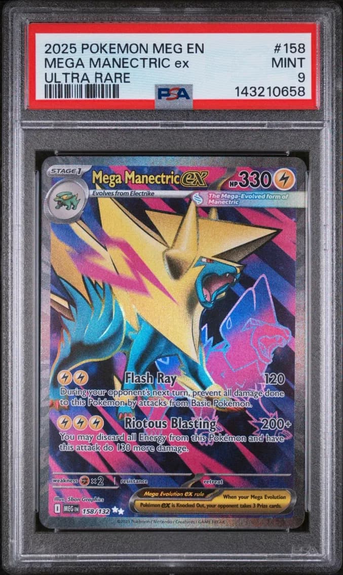 Mega Manectric EX, Mega Evolution, PSA 9