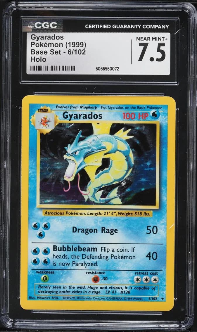 Gyarados-Holo, Base Set - Unlimited, CGC 7.5