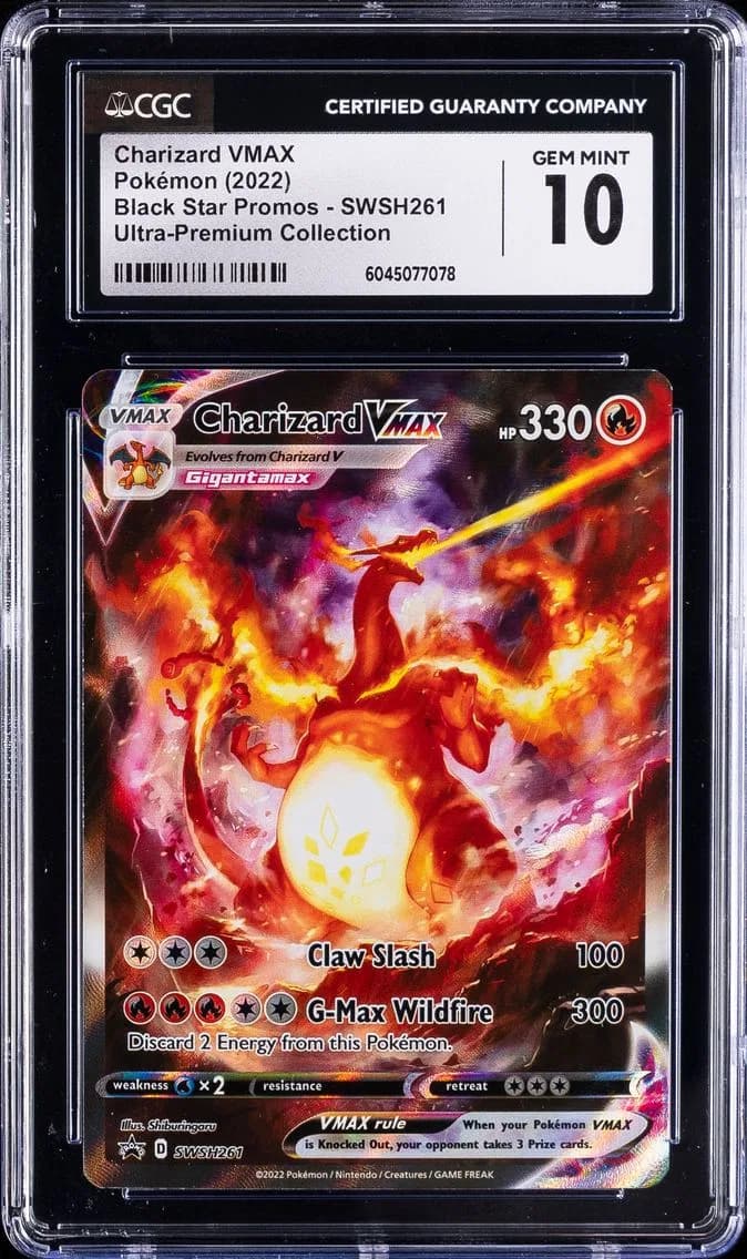 Charizard VMAX, Black Star Promos - Sword & Shield, CGC 10