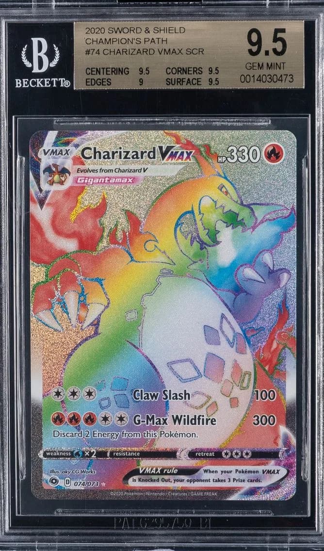 Charizard VMax, TCG Sword & Shield Champion's Path, BGS 9.5