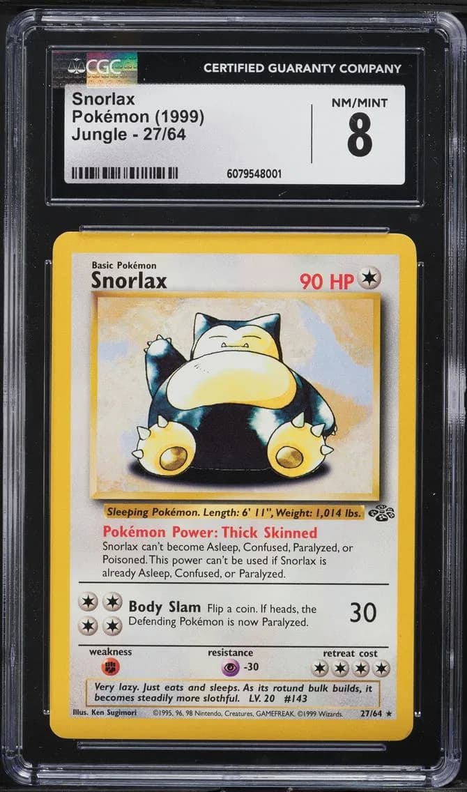 Snorlax, Jungle - Unlimited, CGC 8