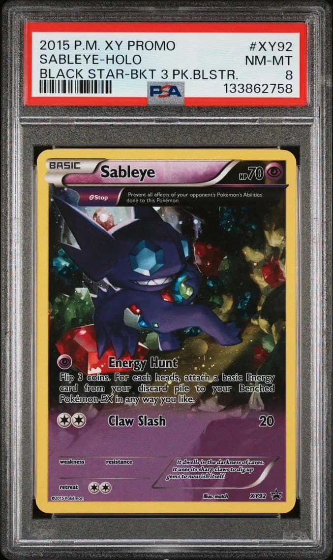 Sableye-Holo, XY Black Star Promos, PSA 8