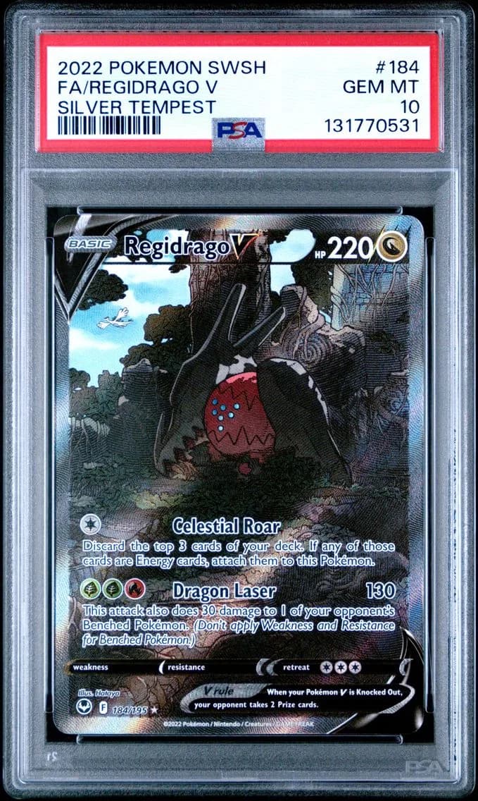 Regidrago V, Sword & Shield Silver Tempest, PSA 10