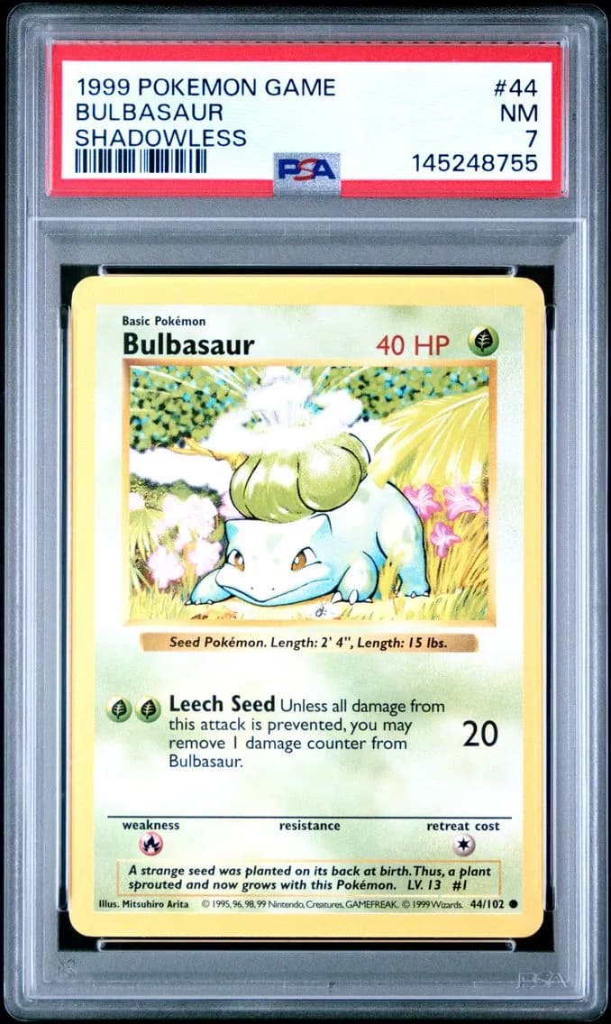 Bulbasaur Shadowless, Game, PSA 7
