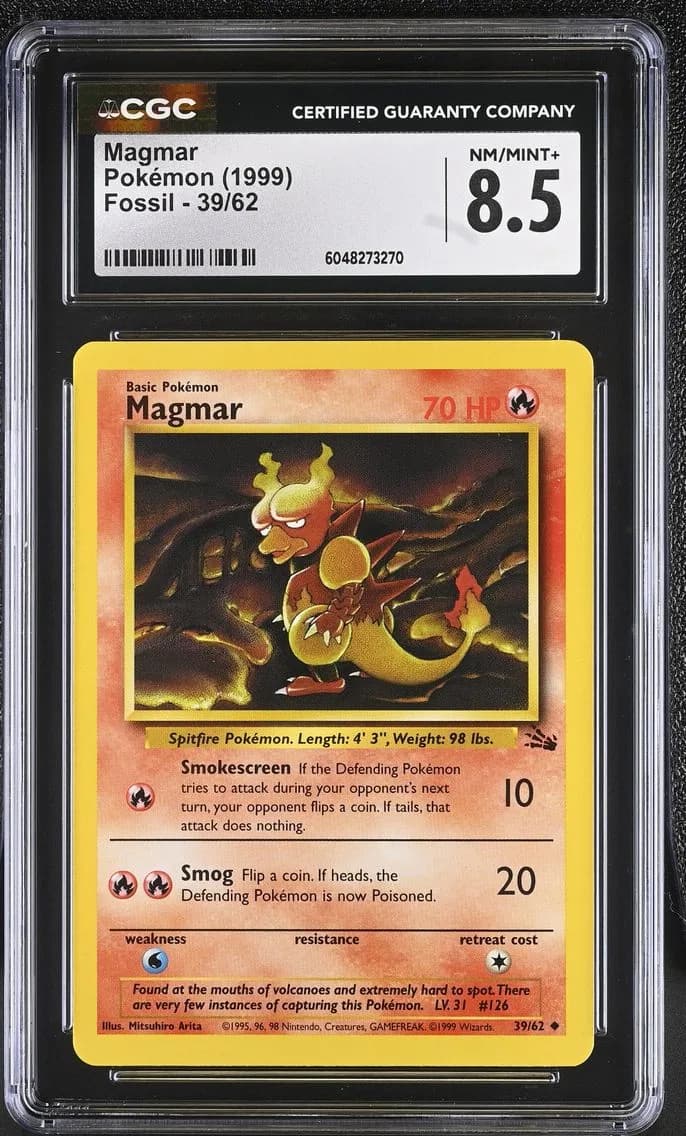 Magmar, Fossil - Unlimited, CGC 8.5