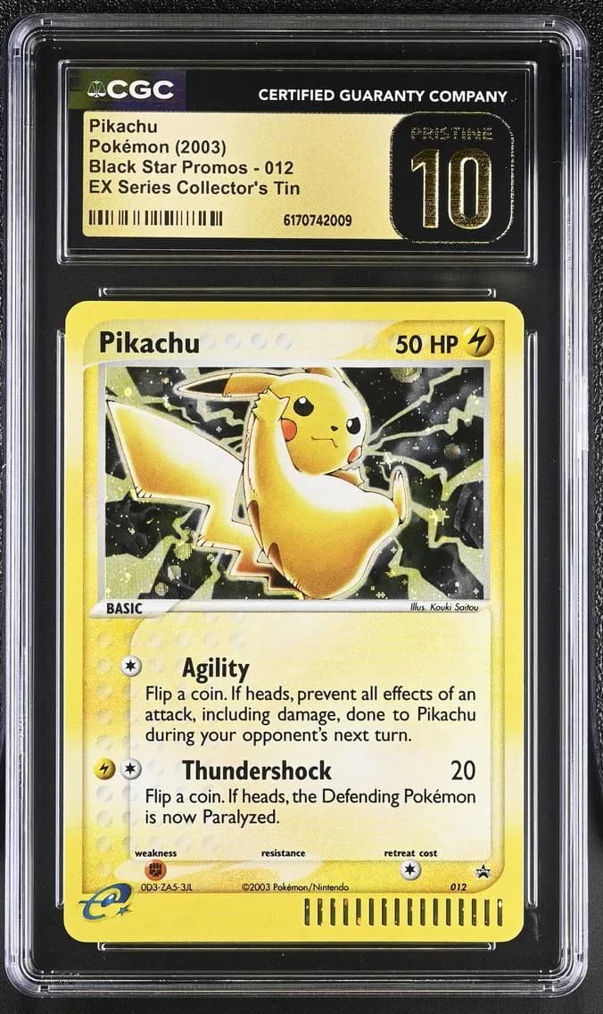 Pikachu, Black Star Promos - Nintendo, CGC 10