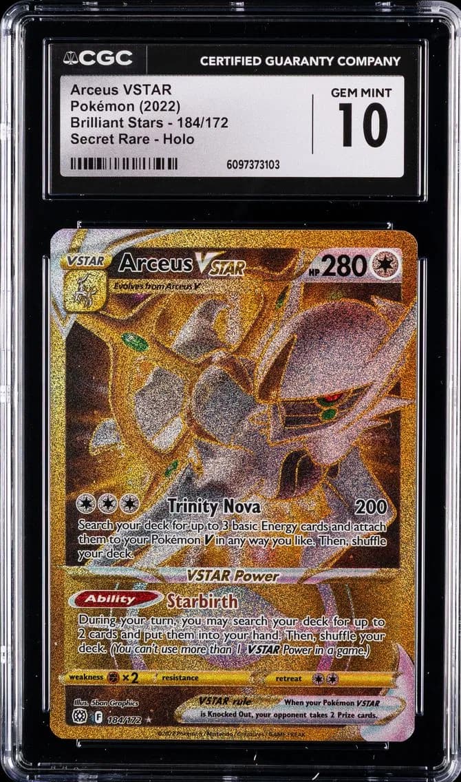 Arceus VSTAR, Brilliant Stars, CGC 10