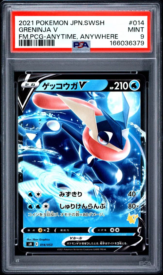 Greninja V, Japanese Sword & Shield Family Pokemon Card Game, PSA 9