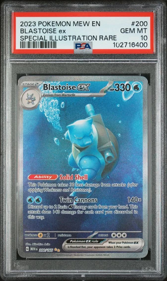 Blastoise EX, 151, PSA 10