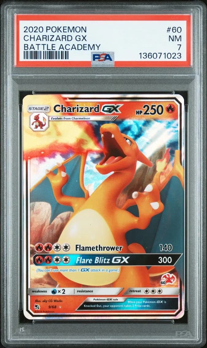 Charizard GX, Battle Academy, PSA 7