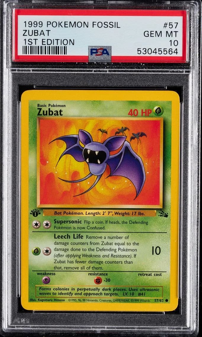 Zubat, Fossil, PSA 10