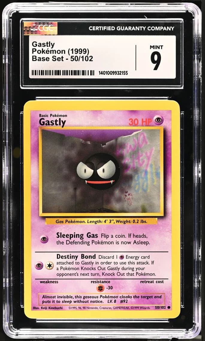 Gastly, Base Set - Unlimited, CGC 9