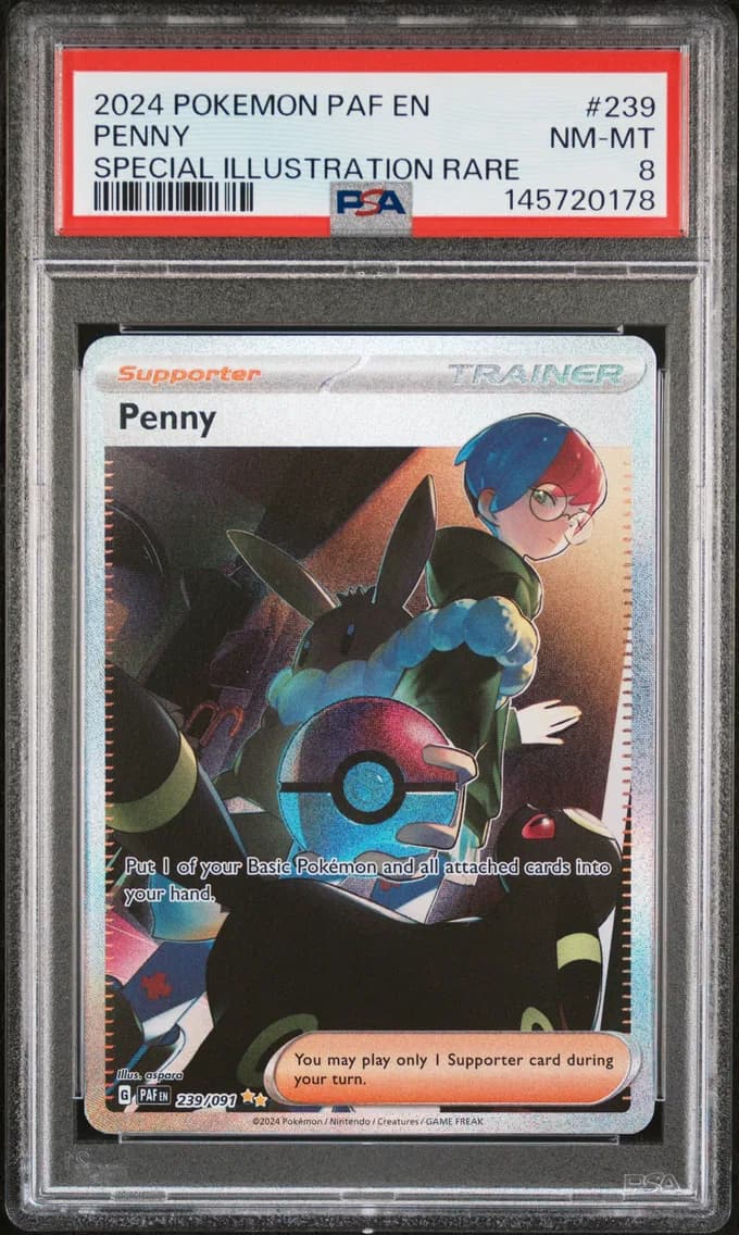 Penny, Paldean Fates, PSA 8
