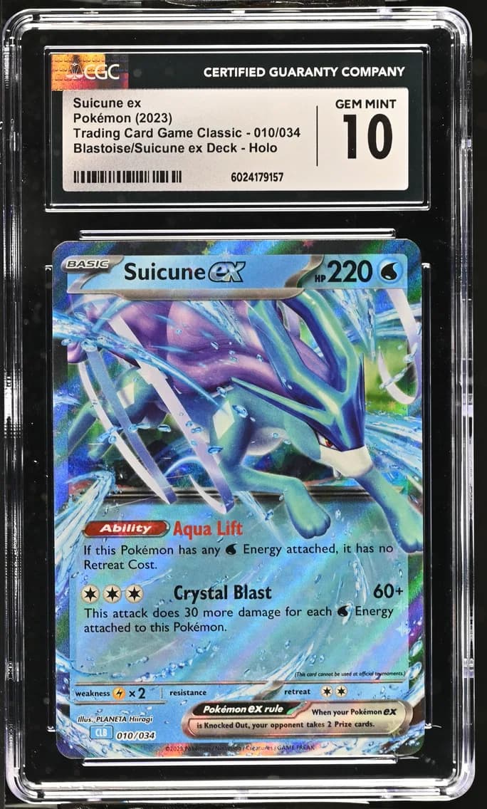 Suicune ex, Trading Card Game Classic - CLV, CLC, CLB, CGC 10