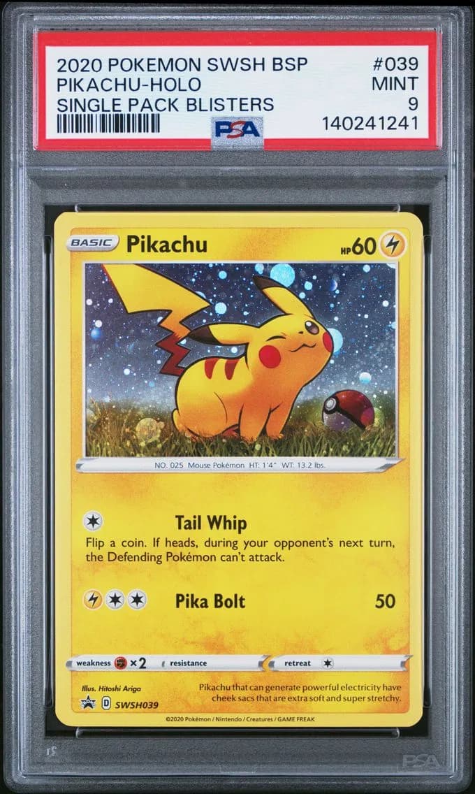 Pikachu-Holo, Swsh Black Star Promo, PSA 9