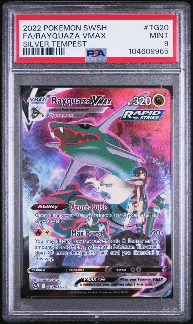 Rayquaza VMAX, Sword & Shield Silver Tempest, PSA 9