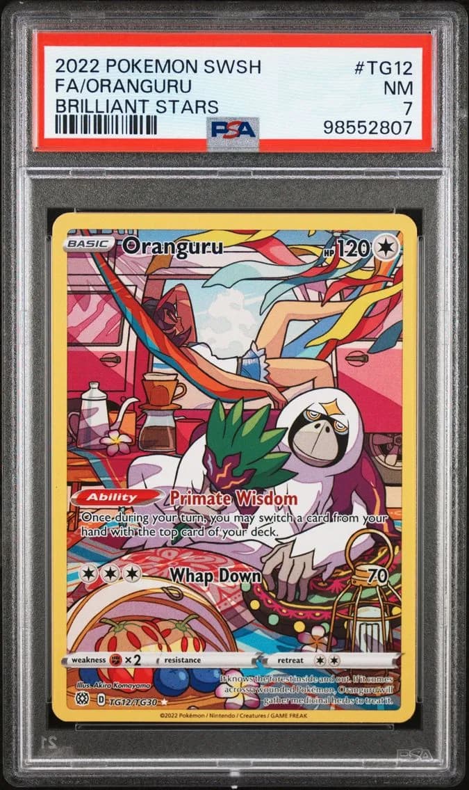 Oranguru, Sword & Shield Brilliant Stars, PSA 7